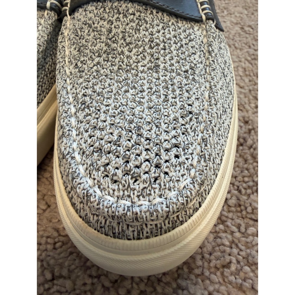 Cole Haan Gray Knit Slip-On Loafers with Navy Trim - Picture 8 of 11